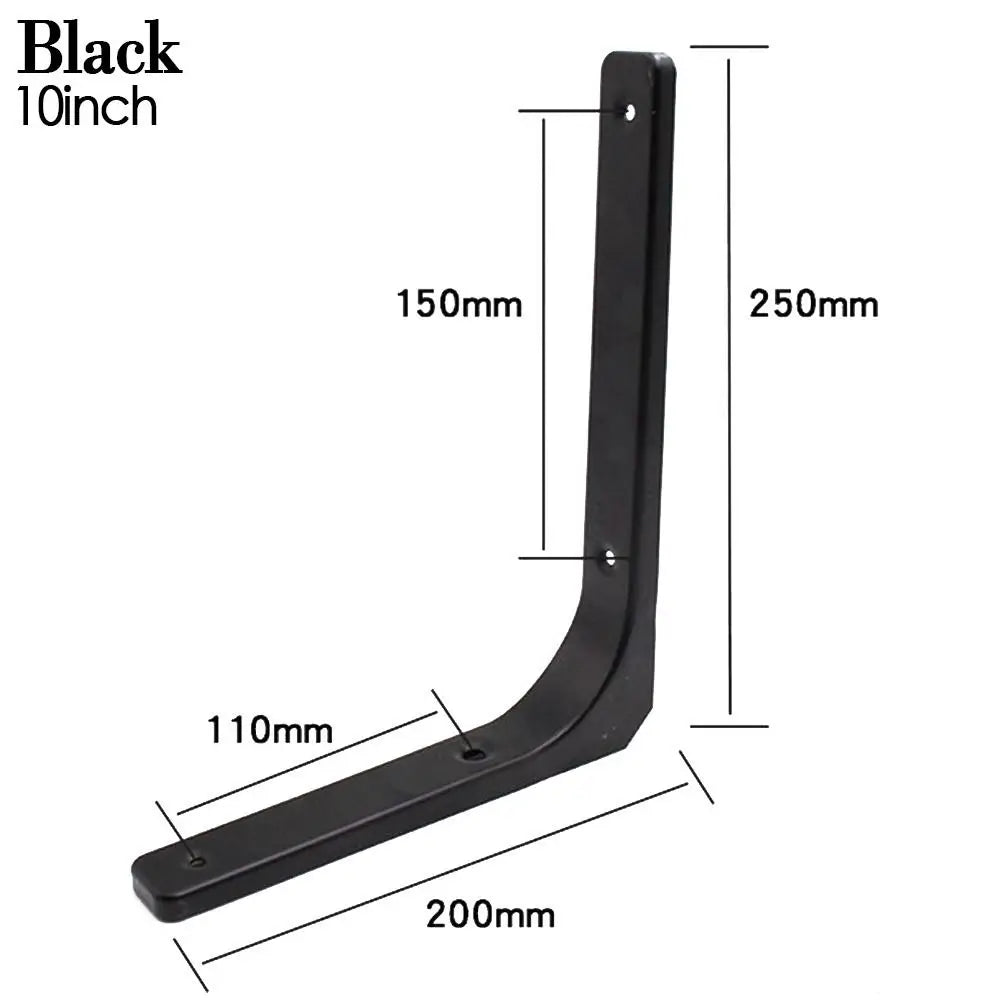 Steel Triangle Wall Bracket Heavy Duty Shelf Support 4–10 Inch Shelf Bracket Richie's Black-10inch