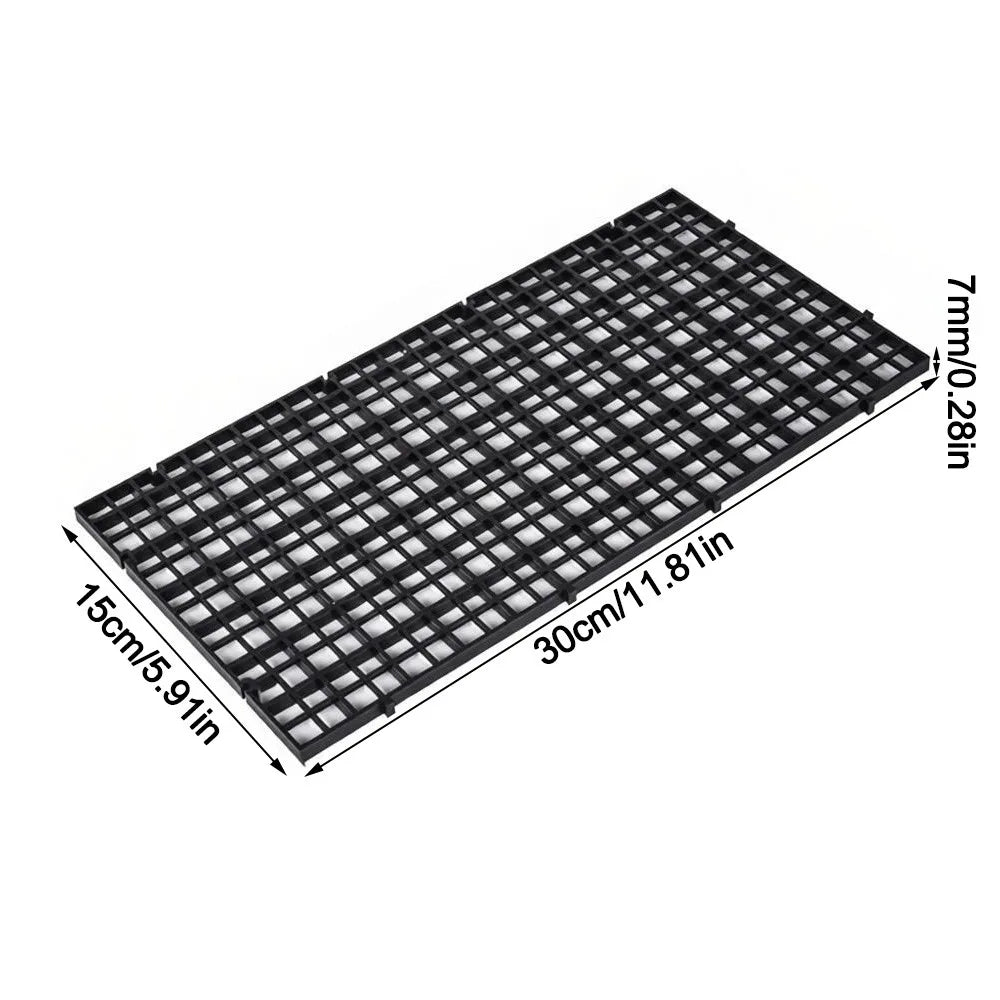 Fish Tank Isolation Plate – Spliceable Hollow Bottom Filter Aquarium Filter Plate Richie's Black-30-15cm