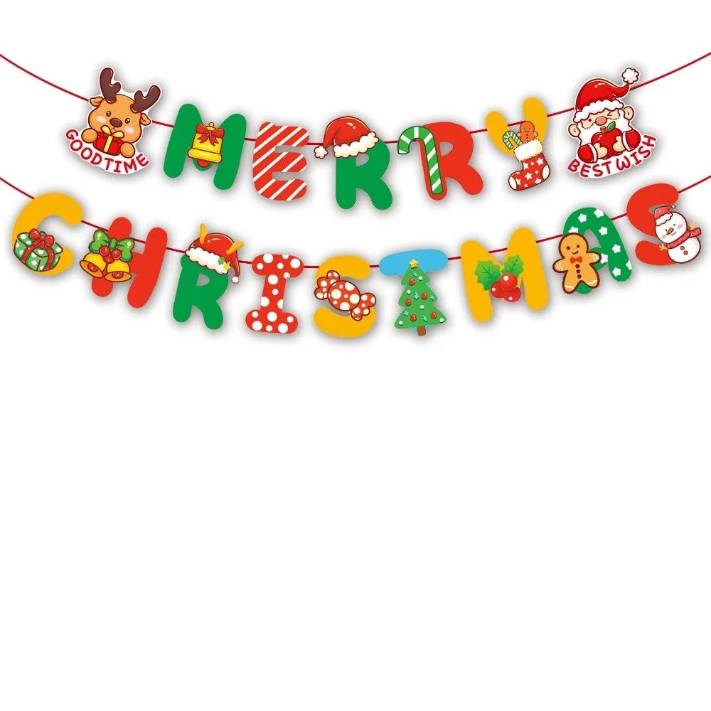 Santa Claus Christmas Bunting Banner | DIY Holiday Party Decor Christmas Party Banner Richie's F