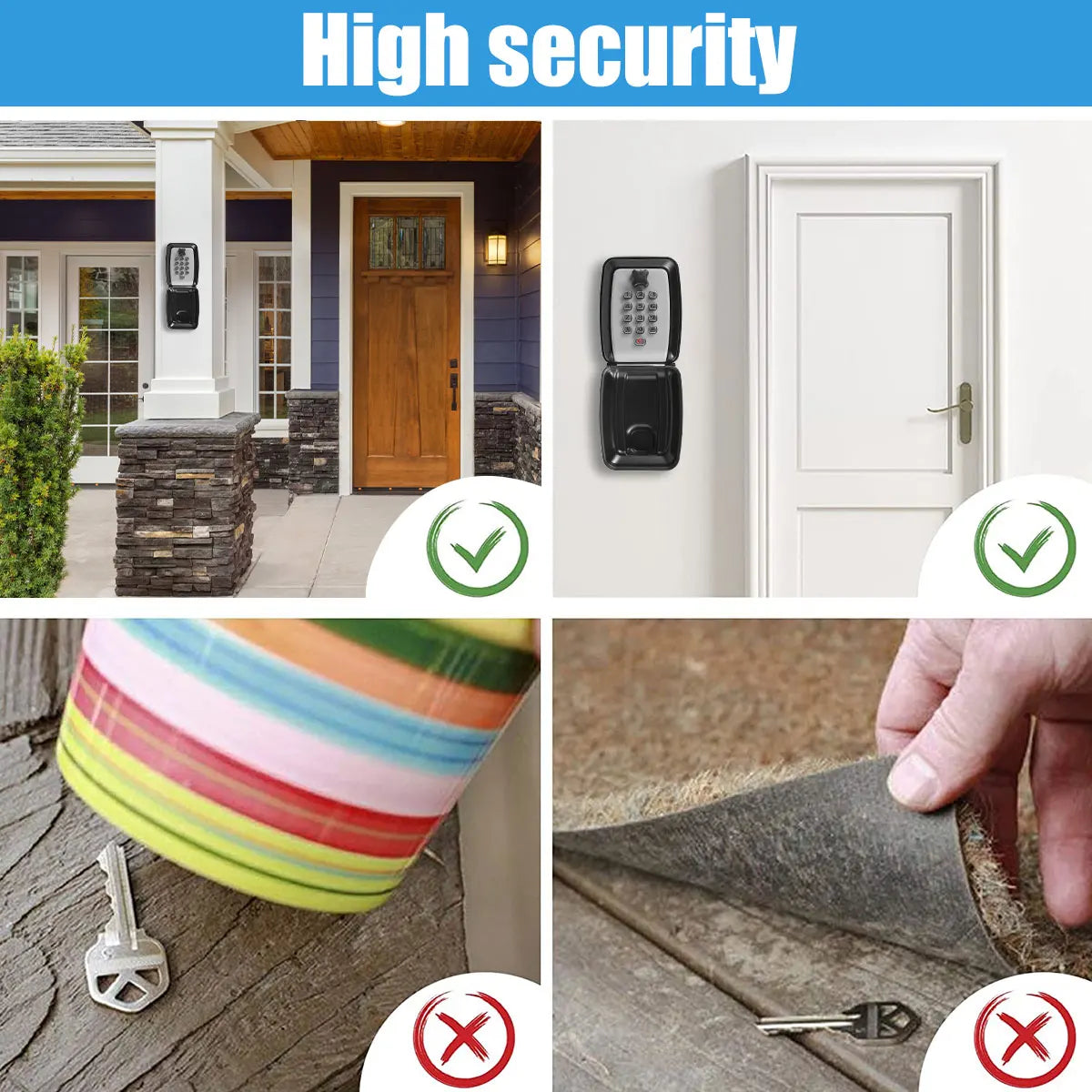 Wall-Mount Combination Key Storage Box – Weatherproof Safe Key Lock Box Richie's