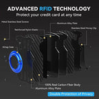 Zeeker AirTag Men's Metal Wallet – RFID Carbon Fiber Slim Metal Card Wallet Richie's