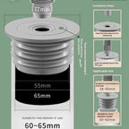 Silicone Floor Drain Seal Ring – Anti-Odor Sewer Pipe Plug Drain Seal Plug Richie's 60 to 65mm