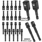Impact Adapter 1/2" Hex to Square Socket Bit Driver Set 10/20Pcs Socket Bit Adapter Richie's