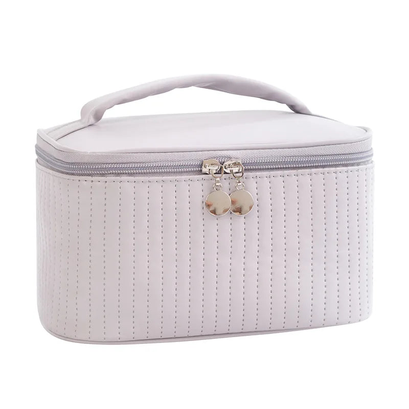 Large PU Travel Cosmetic Bag – Luxury Makeup & Toiletry Organizer Cosmetic Travel Bag Richie's GRAY
