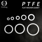 PTFE Teflon Flat Gasket Washer M4–M57 | 1–3mm Seal Ring PTFE Gasket Washer Richie's