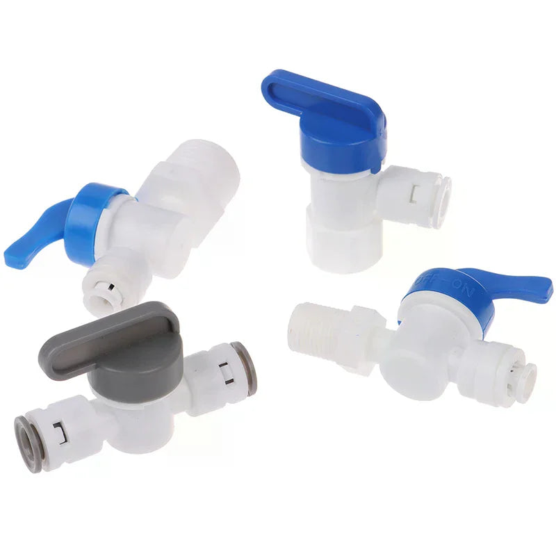 1/4" Ball Valve Quick Connect Push Fit Inline Tap for RO Water Ball Valve Switch Richie's