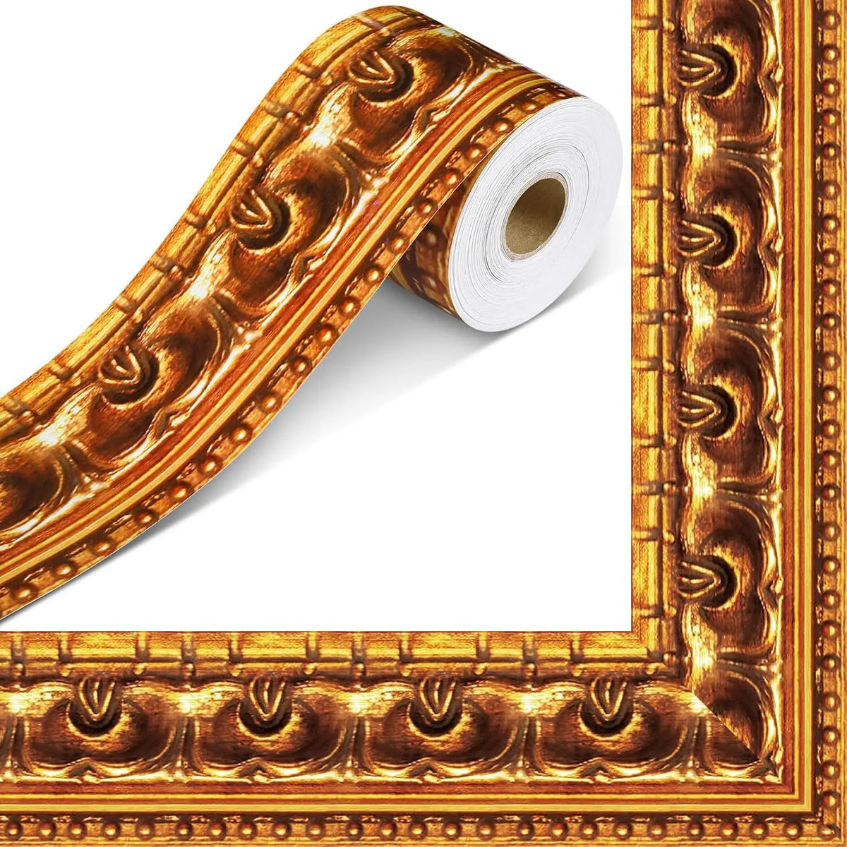 Gold Bulletin Board Border Sticker 10m Self-Adhesive Trim Decorative Border Trim Richie's ZC91 1roll
