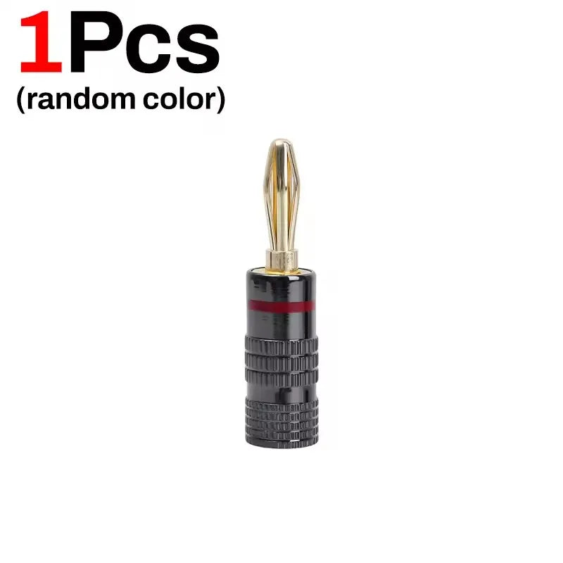 Gold-Plated 4mm Banana Plugs Solder-Free Screw Lock | FUCHU Audio Banana Plug Richie's 1Pcs(random)