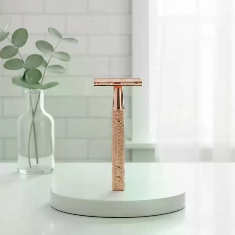 Double Edge Safety Razor – Eco-Friendly, Rose Gold, Men & Women Safety Razor Richie's