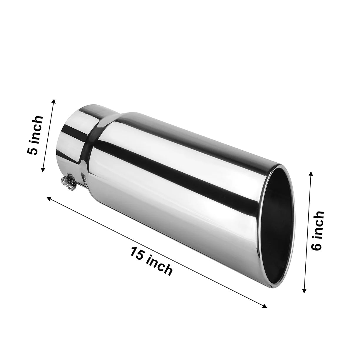 5" to 6" Angle Cut Car Exhaust Tip 15" Anti-Corrosive Tailpipe Exhaust Tip Richie's