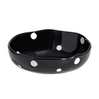 Ceramic Slanted Cat Bowl | Mushroom Design, Anti-Knockover Ceramic Pet Bowl Richie's 1-Black
