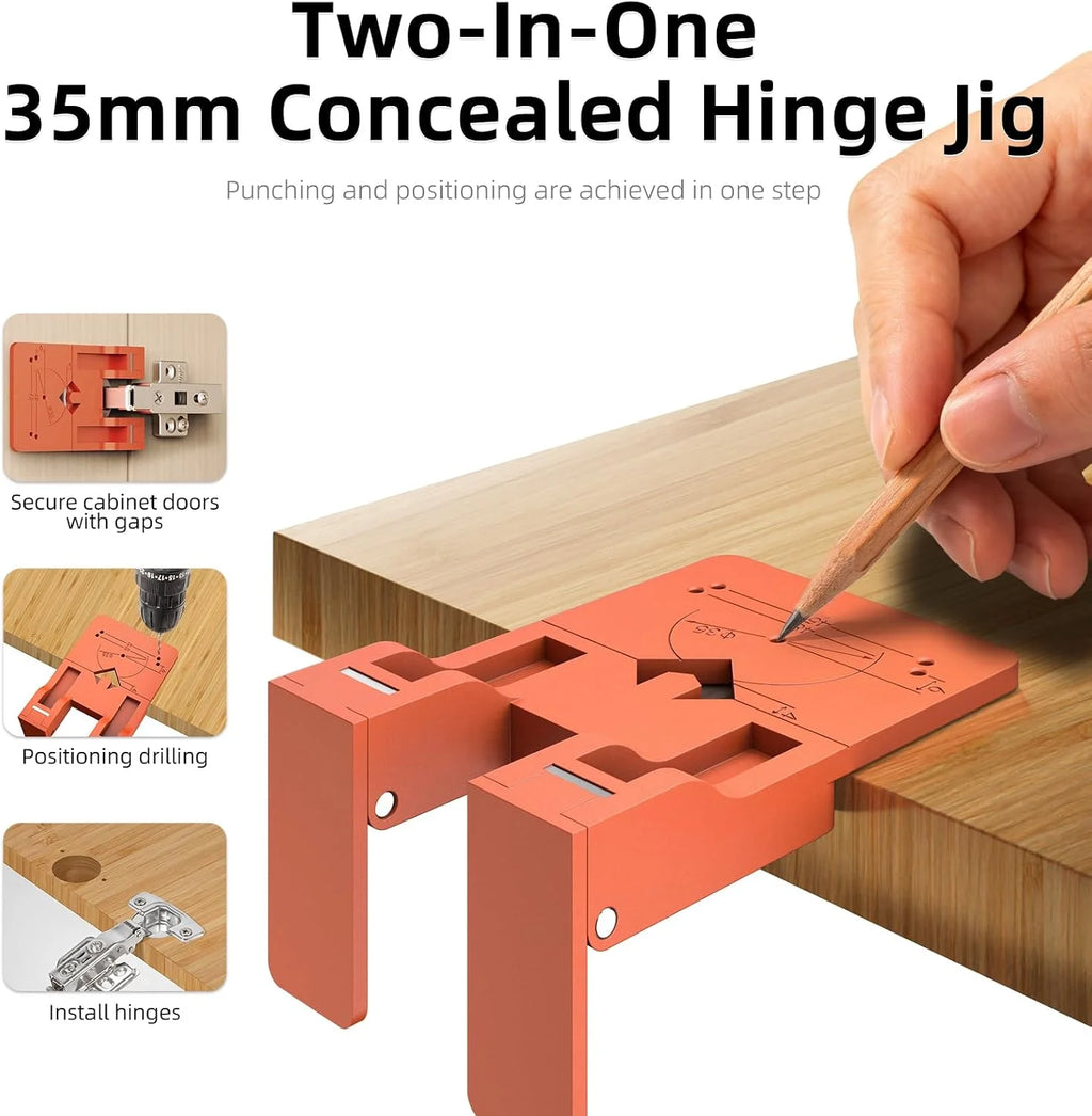 Cabinet Hinge Positioning Plate – Quick Install Seam Spacing Jig Cabinet Hinge Jig Richie's