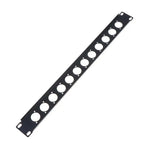 1U Rack Patch Panel 4–16 Way XLR Connector Flight Case Mount Audio Rack Panel Richie's 12 holes