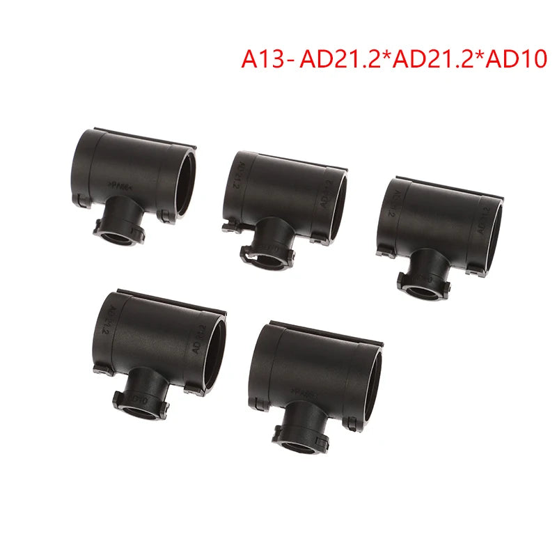 5Pcs T/Y-Shape Three-Way Corrugated Hose Wiring Connector Wiring Harness Connector Richie's A13
