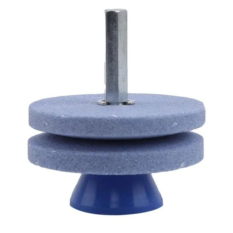 Lawn Mower Blade Sharpener – Universal Drill Grinding Tool Blade Sharpener Tool Richie's 2 layers blue M