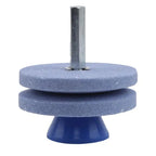 Lawn Mower Blade Sharpener – Universal Drill Grinding Tool Blade Sharpener Tool Richie's 2 layers blue M