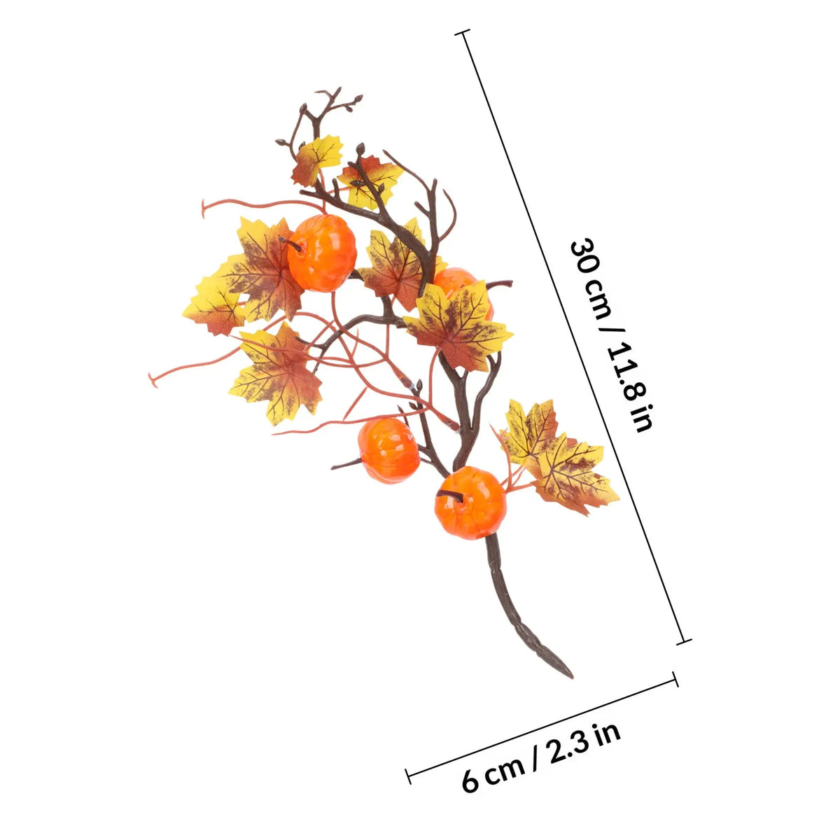Artificial Pumpkin Maple Leaf Branch – Fall Thanksgiving Decor Artificial Fall Branch Richie's