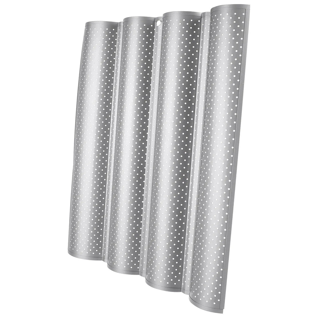 Stainless Steel Wave Baguette Baking Mold – French Bread Pan Bread Baking Pan Richie's