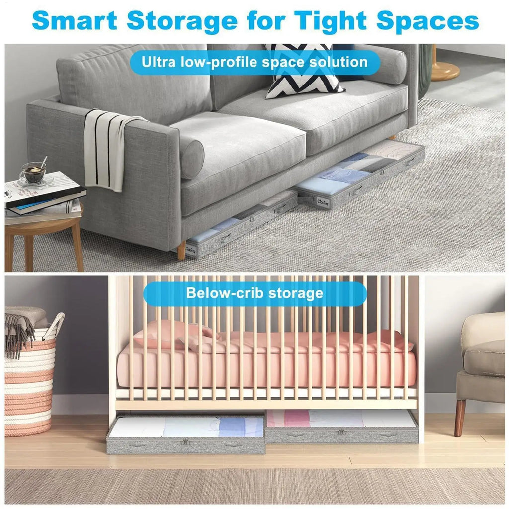 Under Bed Storage Bins – Large Foldable Organizer Containers Under Bed Storage Bin Richie's