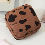 Mini Cosmetic Pouch – Lipstick & Travel Organizer Bag Cosmetic Travel Pouch Richie's Cow pattern 13x13x4cm