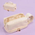 Elegant PU Leather Cosmetic Bag Travel Makeup Organizer Pouch Cosmetic Makeup Bag Richie's Beige