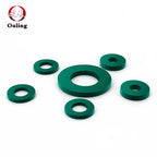 FKM Fluorine Rubber Flat Gasket Green Washer Ring M2–M42mm Rubber Gasket Washer Richie's