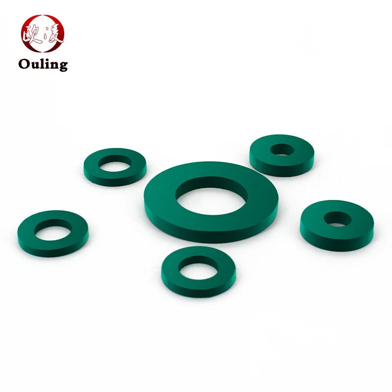 FKM Fluorine Rubber Flat Gasket Green Washer Ring M2–M42mm Rubber Gasket Washer Richie's