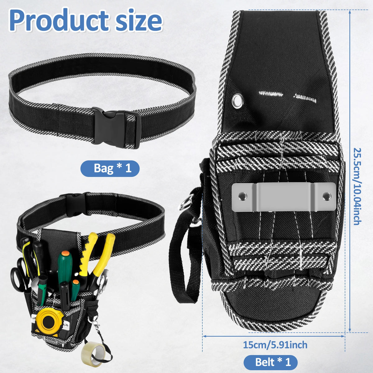 Electrician Waist Tool Bag – Oxford Cloth Multi-Pocket Belt Pack Waist Tool Bag Richie's