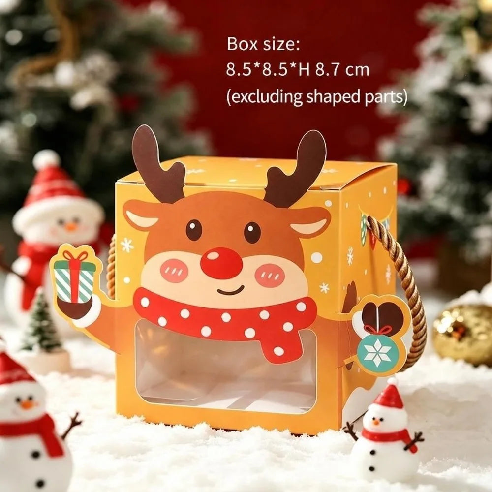 5-Pack Santa Christmas Candy Gift Boxes with Carry Handle Christmas Gift Box Richie's C 8.5x8.5x8.7cm