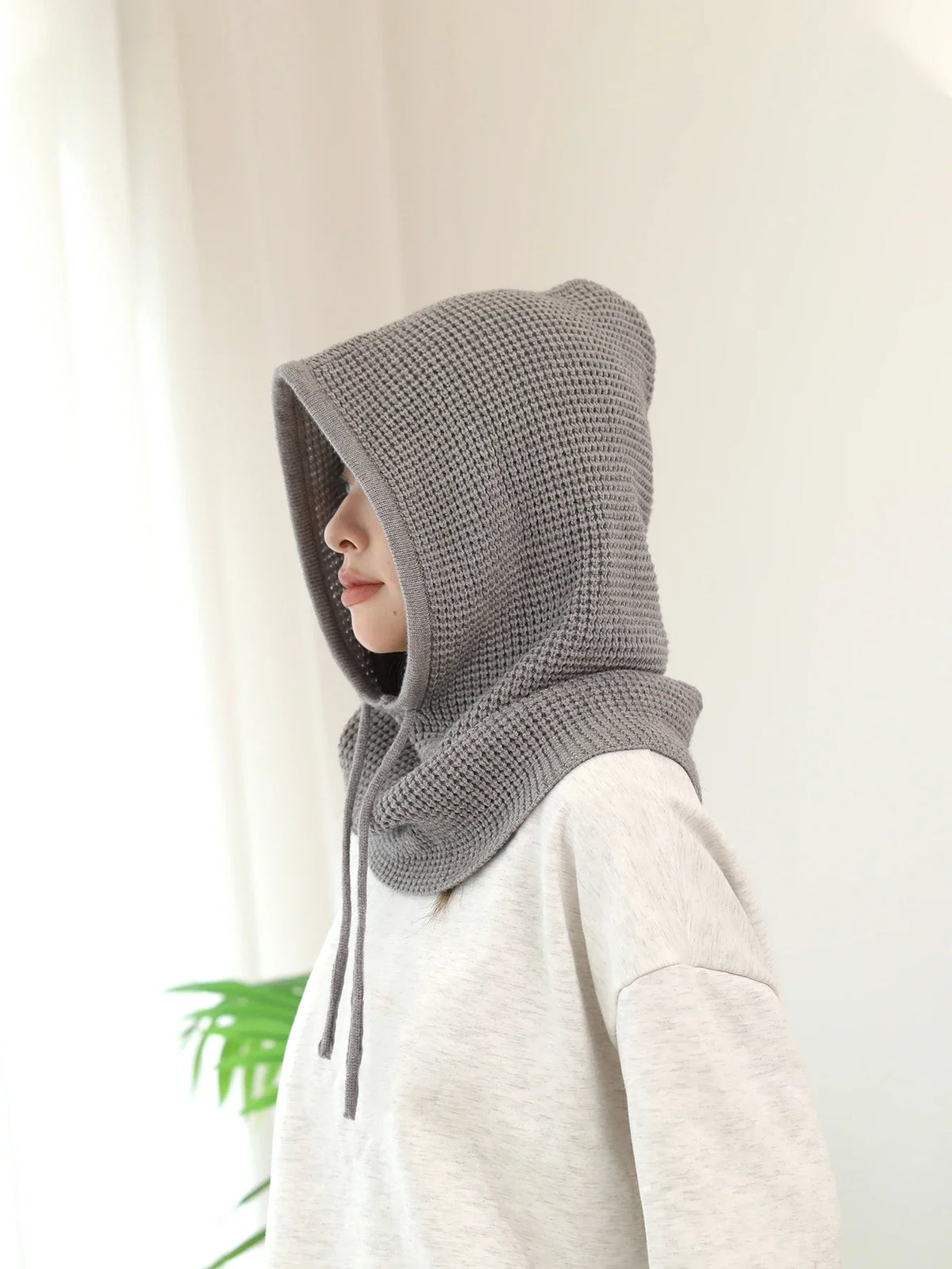Women's Winter Knit Balaclava Beanie Hat & Neck Scarf Balaclava Beanie Hat Richie's