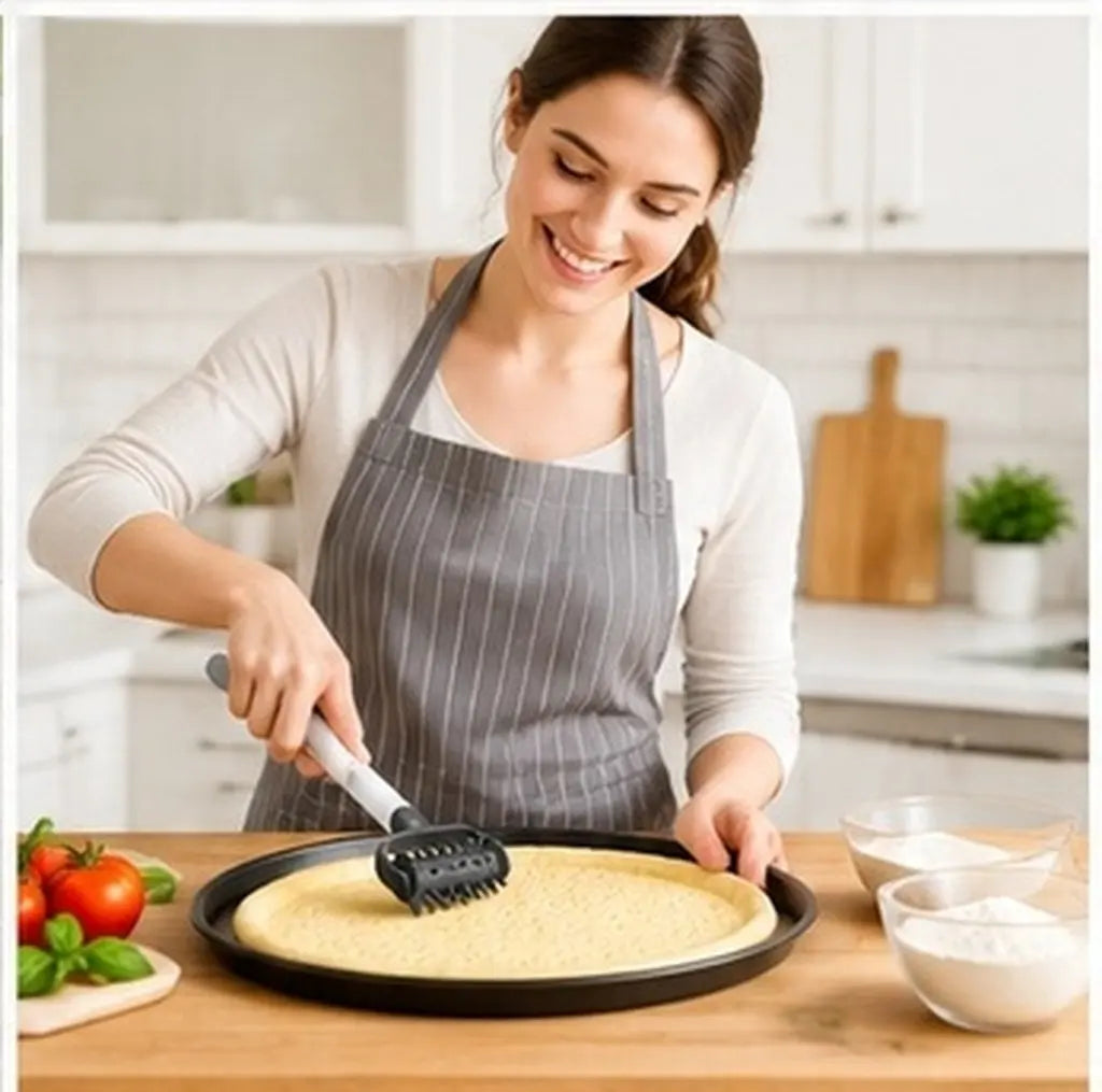 Pizza Dough Roller & Hole Puncher – Ergonomic Baking Tool Dough Roller Tool Richie's
