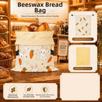 Reusable Beeswax Bread Bag – Large Sourdough Storage Bag Bread Storage Bag Richie's
