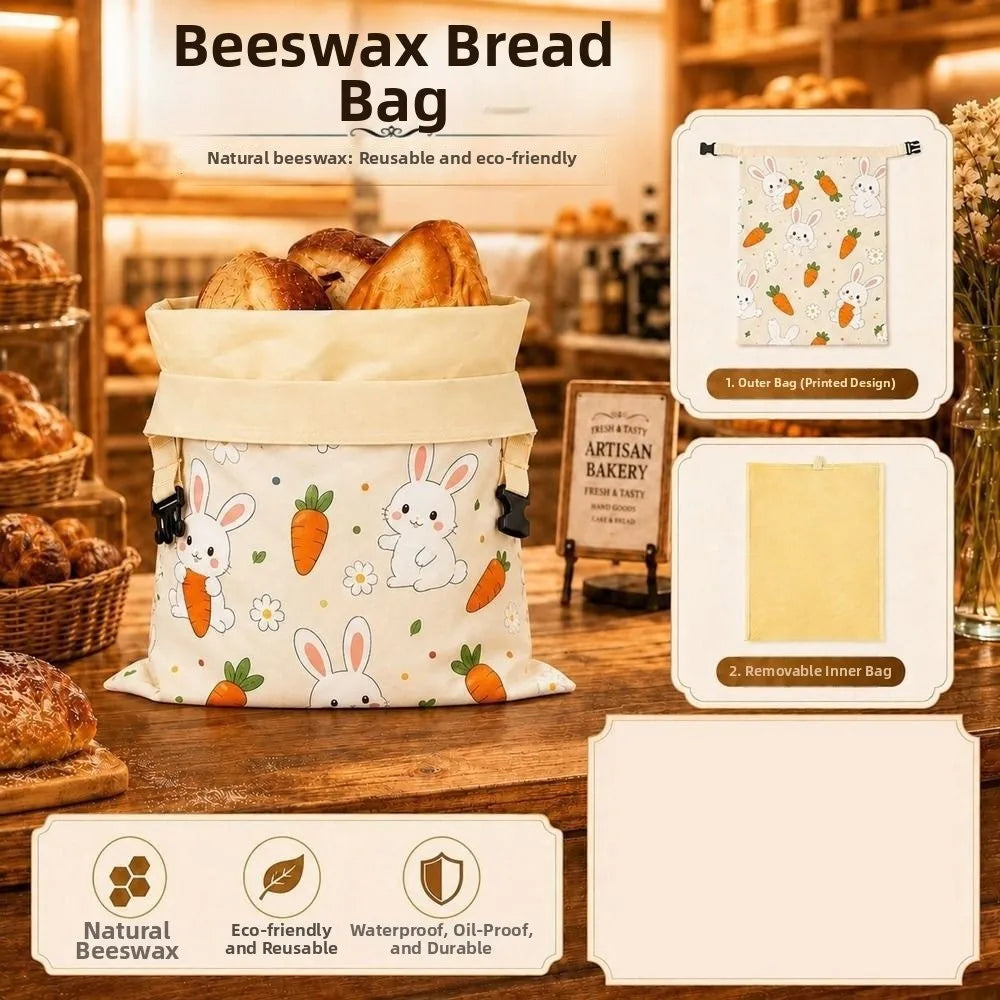 Reusable Beeswax Bread Bag – Large Sourdough Storage Bag Bread Storage Bag Richie's