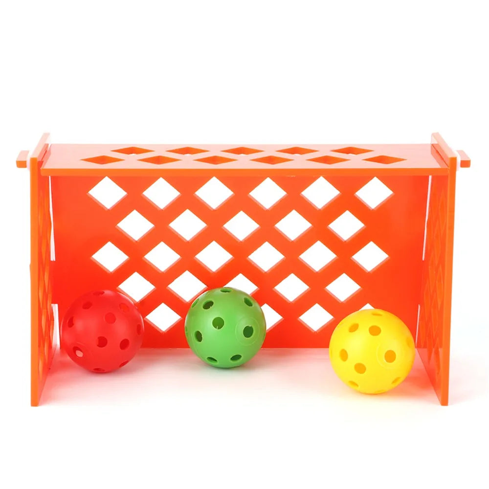 Parrot Mini Soccer Field Toy – 3 Balls | Bird Puzzle Set Bird Foraging Toy Richie's