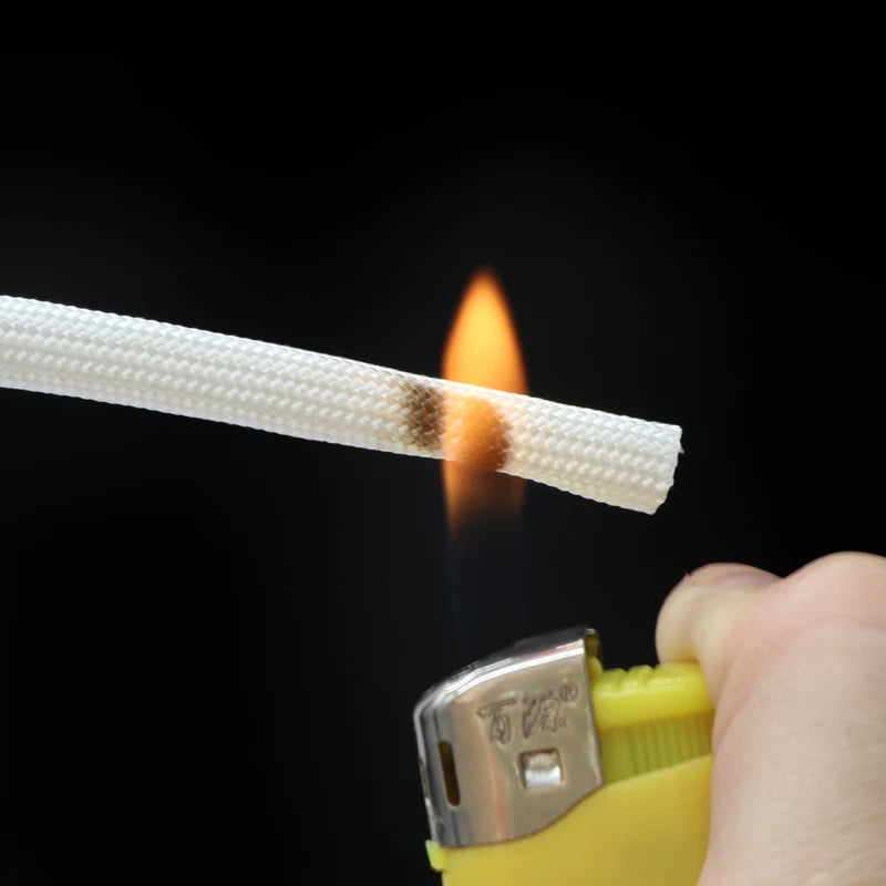 Fiberglass Braided Sleeve 1–50mm High-Temp Insulated Wire Wrap Fiberglass Wire Sleeve Richie's