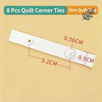 Quilt Cover Corner Ties – Cotton Duvet Snap Clips 4/8/16 Pcs Bedding Fasteners Richie's
