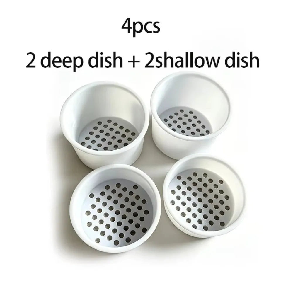 Plastic Seed Sprouting Trays for Wide Mouth Jars – 2/4pcs Sprouting Tray Kit Richie's 2 Deep-2 Shallow