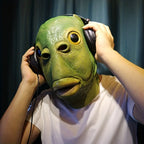 Green Fish Head Mask – Latex Novelty Animal Costume Prop Novelty Costume Mask Richie's