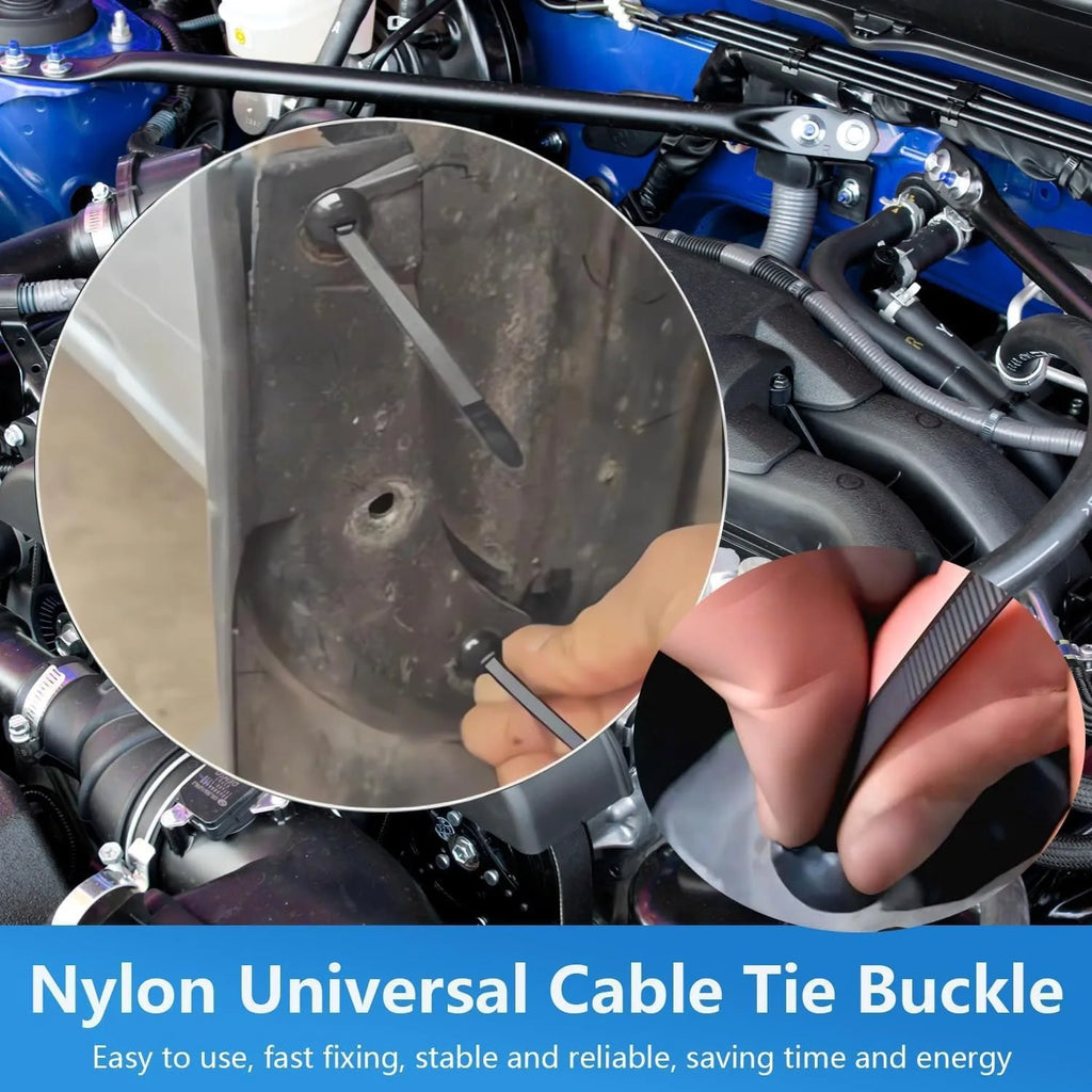 Heavy Duty UV Resistant Self-Locking Car Cable Zip Ties 50/100pc Cable Tie Fasteners Richie's