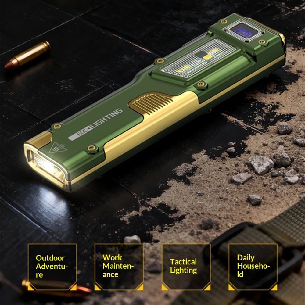 Mini Tactical EDC LED Flashlight – Rechargeable, Digital Display Tactical LED Flashlight Richie's