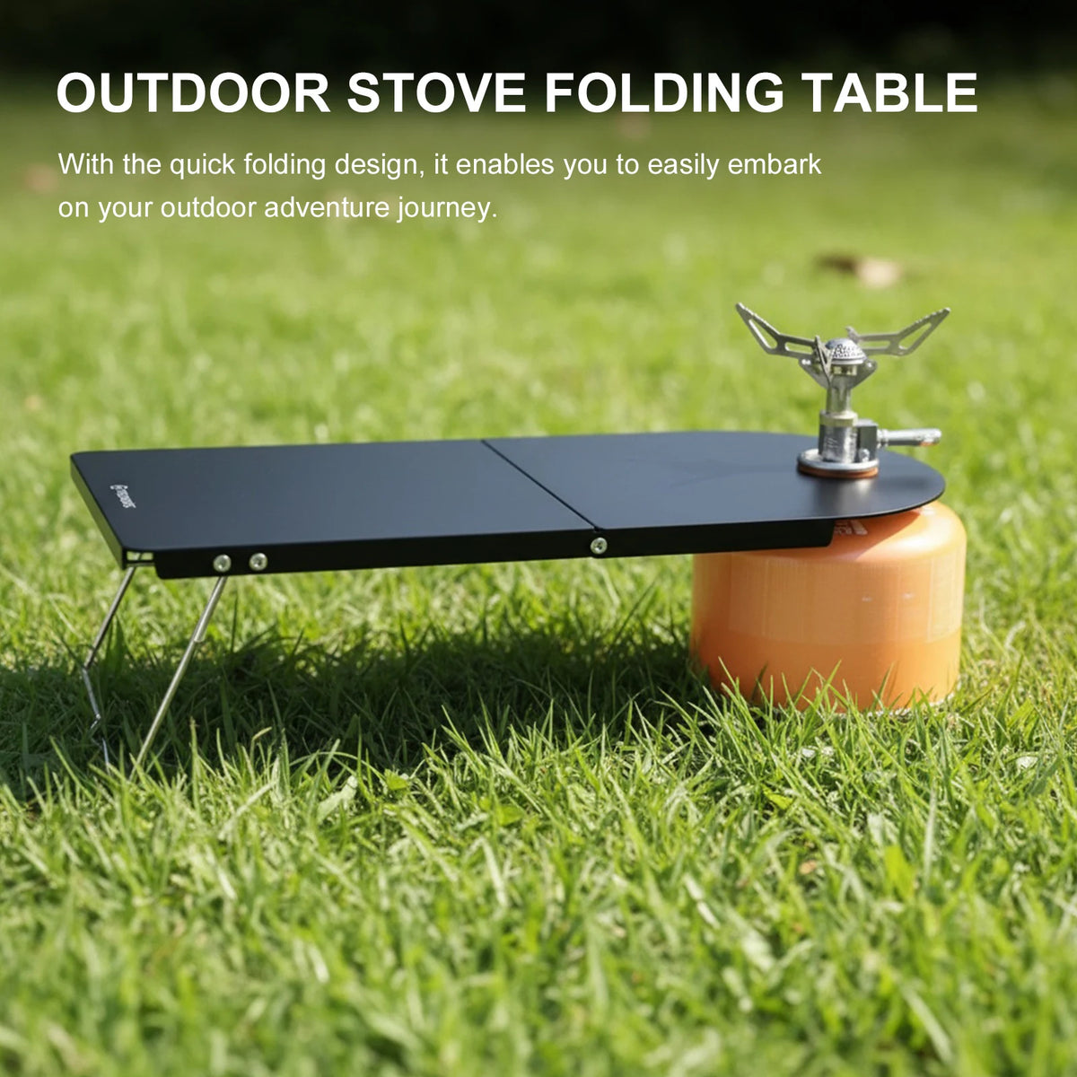 APWIKOGER Ultralight Folding Gas Burner Rack Table for Camping Camping Stove Stand Richie's