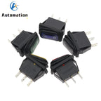KCD3 Waterproof Rocker Switch 3-Pin ON-OFF 15A 250VAC LED Rocker Switch Richie's