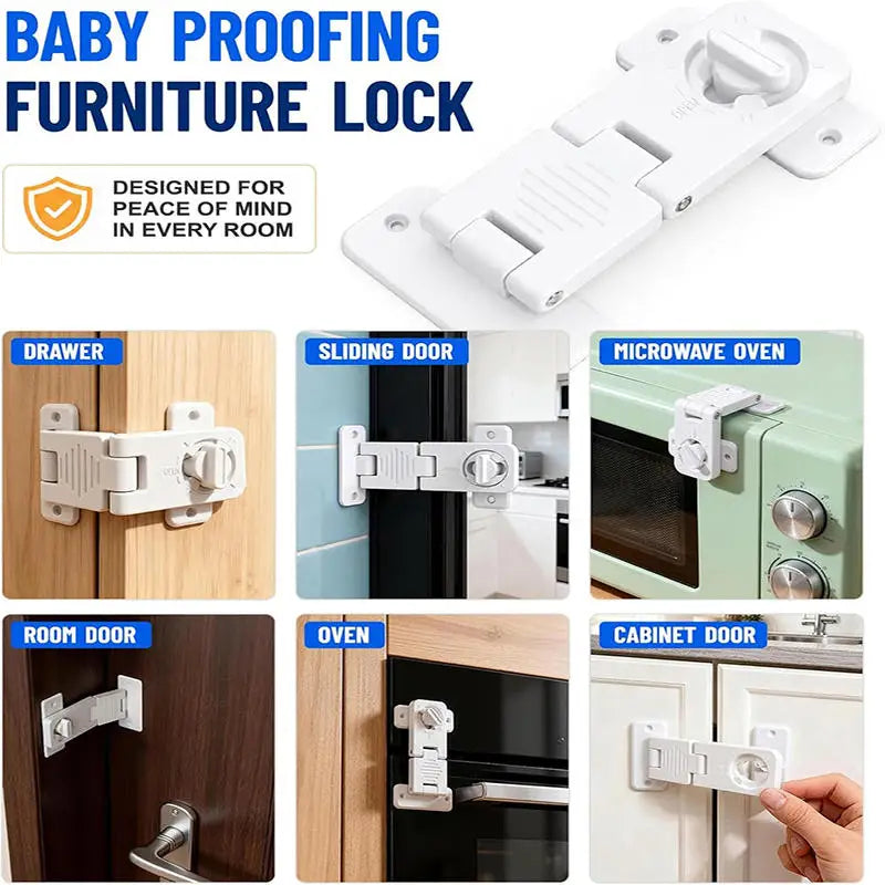 Adhesive Keyless Refrigerator Lock – Baby Proof Fridge & Cabinet Child Safety Lock Richie's