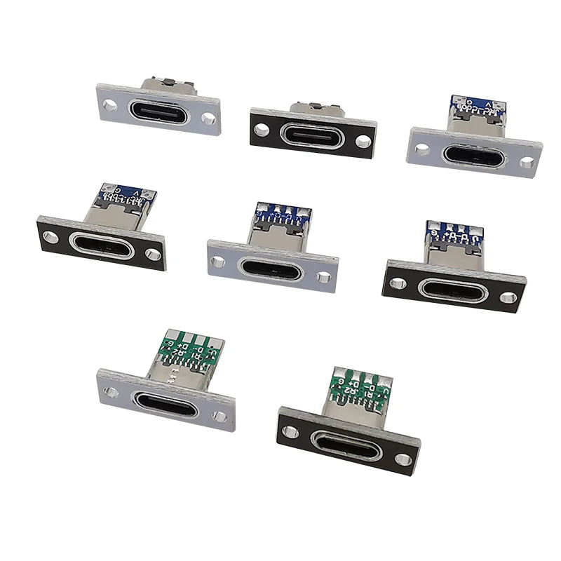 USB-C Female Soldering Connector 2/4/6 Pin with Fixing Plate USB-C Connector Richie's