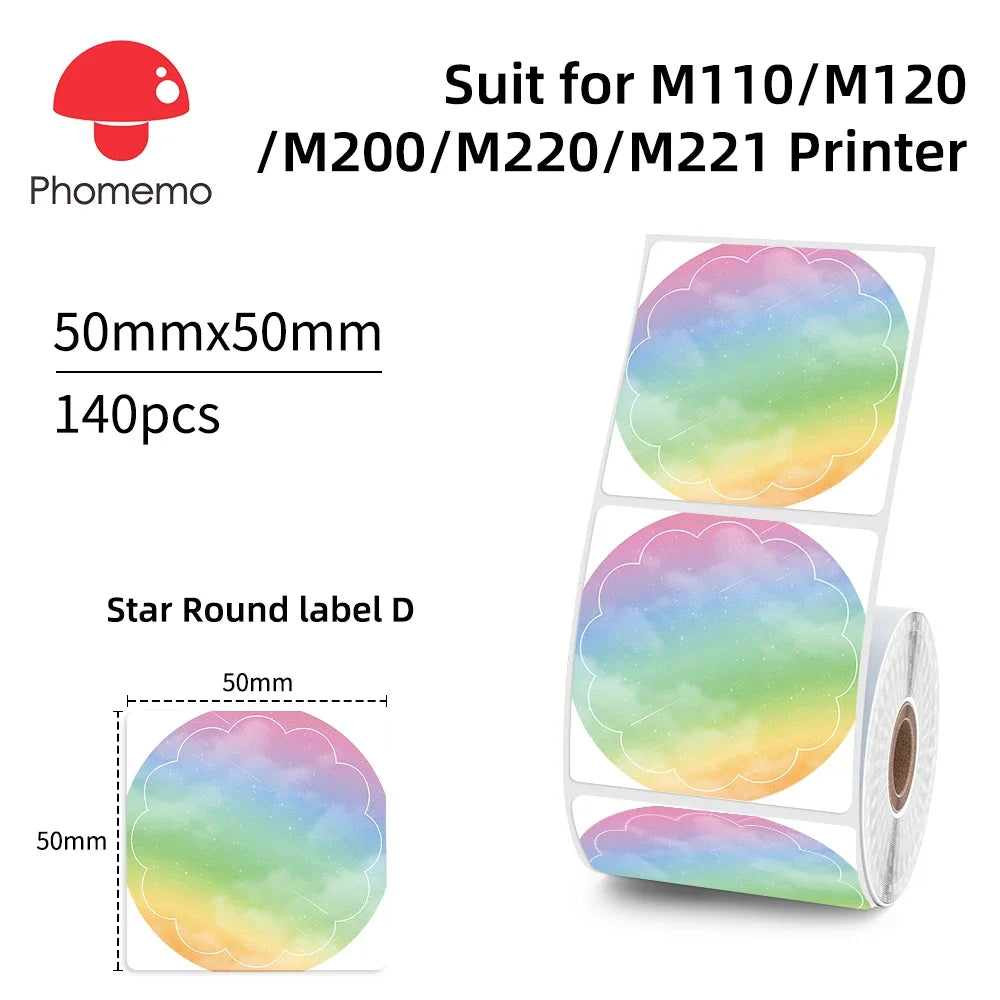 Waterproof Thermal Labels 40x30mm for Phomemo M110 M200 Printers Thermal Label Roll Richie's XY5050-140TD