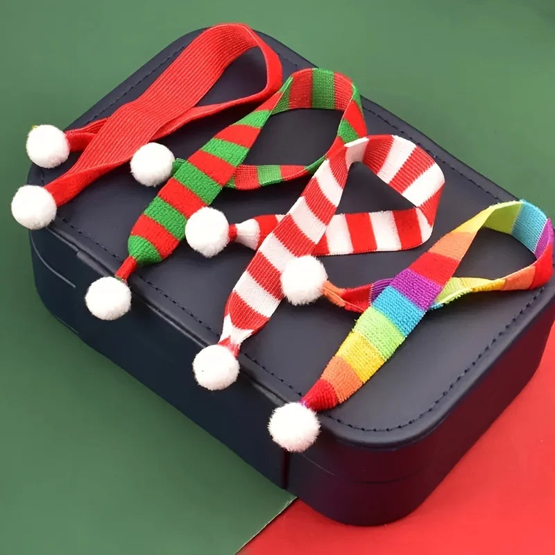 Mini Christmas Scarves – Red & Green Snowflake Holiday Decor Christmas Decor Scarves Richie's