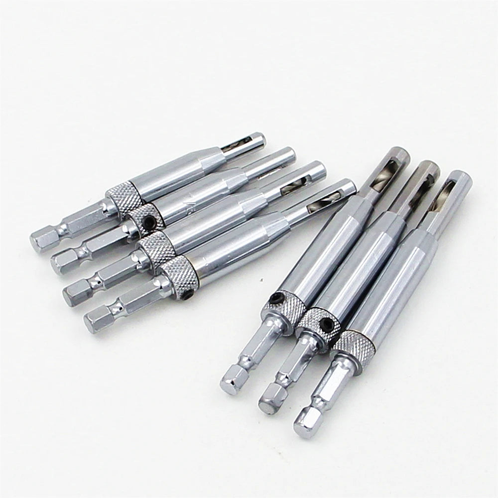 Binoax 7-Pc Self-Centering Hinge Drill Bit Set, Spring Loaded Hinge Drill Bit Set Richie's