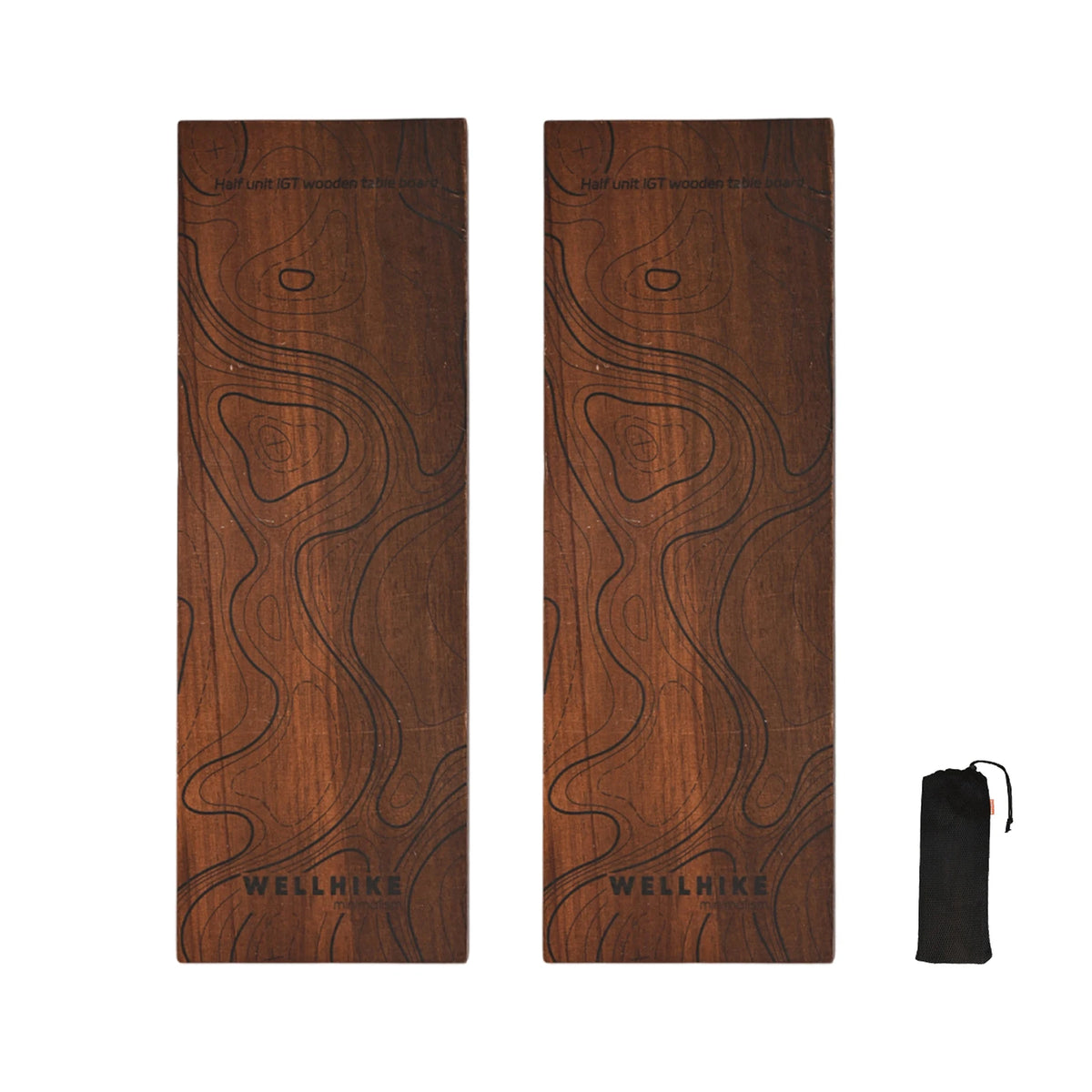 IGT Camping Table Boards – 2-Pack Acacia Wood with Storage Bag Camping Table Boards Richie's as show