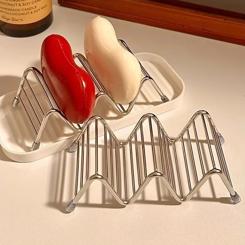 Stainless Steel Soap Dish Rack with Drainage | Bathroom Tray Soap Dish Rack Richie's