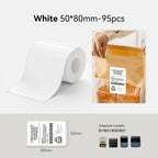 Niimbot Thermal Label Tape – Self-Adhesive Sticker for B1 B21 B3S Thermal Label Tape Richie's White 50x80mm